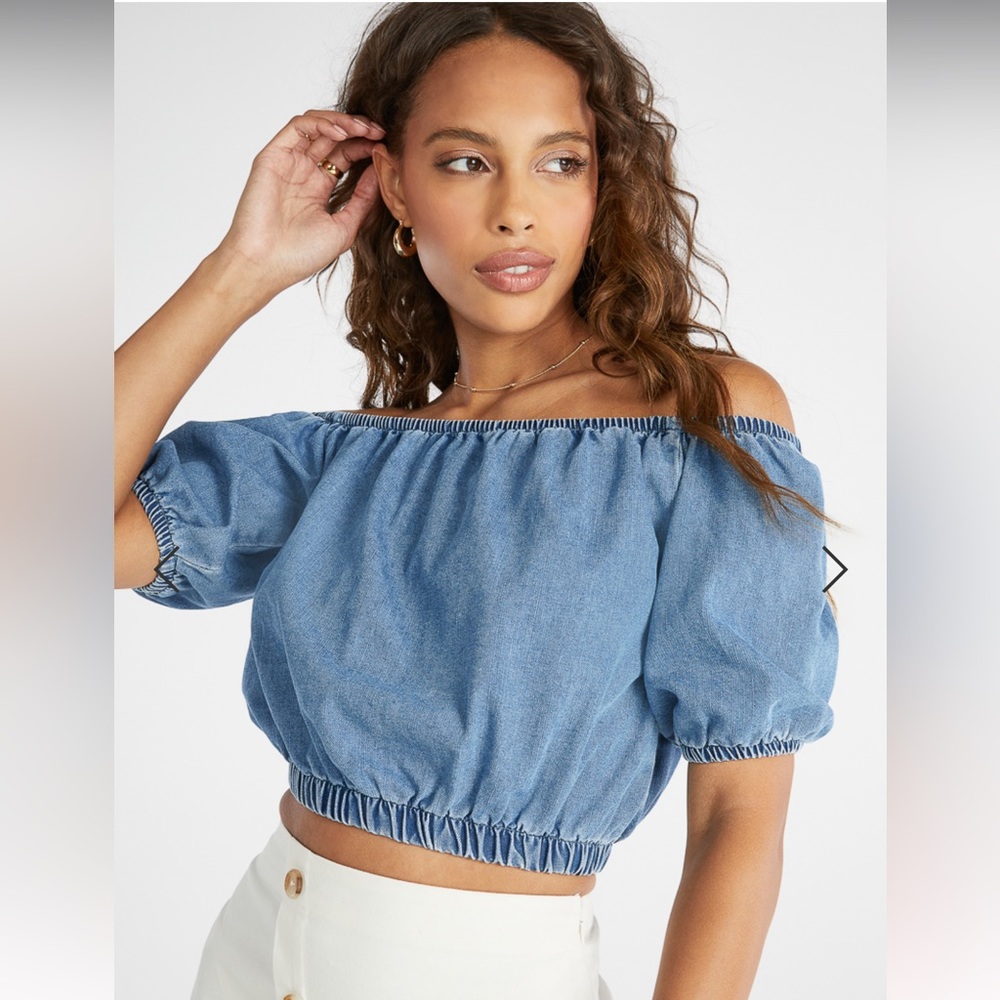 Off The Shoulder Denim Top